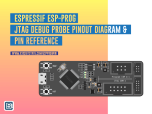 Espressif ESP-Prog JTAG Serial Debug Probe Programmer Pinout Diagram Featured Image by CIRCUITSTATE Electronics